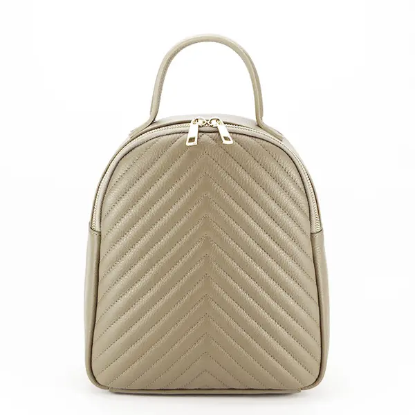 Rucsac din piele naturala 8955 121 Bej inchis