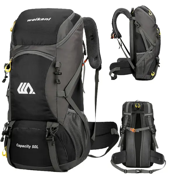 Rucsac drumetie 50L cu suport lombar si compartiment laptop 58x30x22 cm