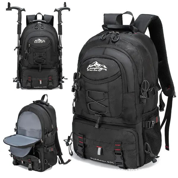 Rucsac drumetie impermeabil 40L, 50x31x25 cm, cu buzunar laptop si bretele ventilate