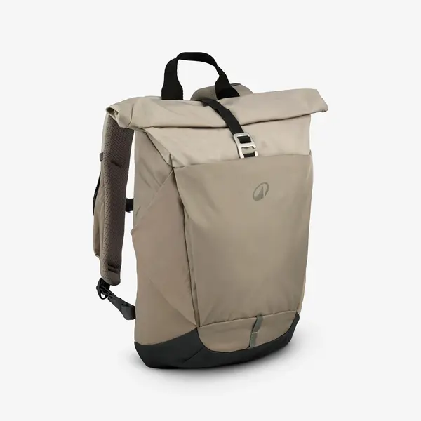 Rucsac Drumeție în natură 16+4L, Escape 500 Rolltop Bej