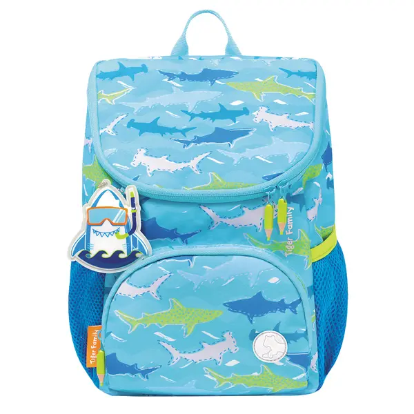 Rucsac ergonomic Little Travelers plus, 31x24x16 cm, Blue Aquarium, Tiger Family