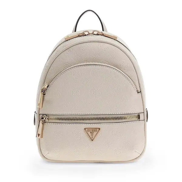 Rucsac femei Guess Manhatan II bej cu logo frontal 911RUCSHWPD7118320BE