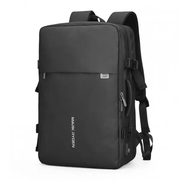 Rucsac/Ghiozdan Mark Ryden pentru laptop 17.3 inch, 39L, calatorie, scoala sau servici, extensibil, port USB, full impermeabil, sistem antifurt, unisex, spatios, negru