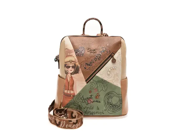 Rucsac JANET DENESE multicolor, 156, din piele ecologica