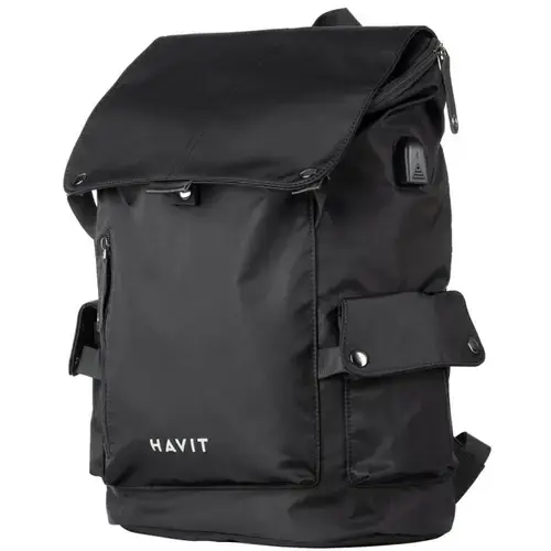 Rucsac Laptop HAVIT H0033, Impermeabil, Rezistent la socuri, Port USB, 300x160x450 mm, Negru