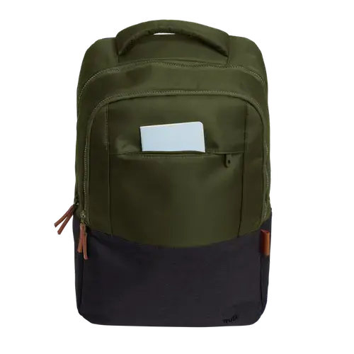 Rucsac laptop Trust Lisboa 16inch, material POM, RPET Polyester, RPET twill polyester, volum 23 L, Verde