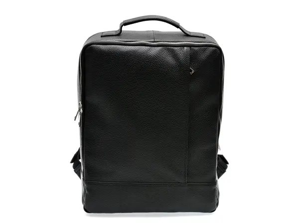Rucsac MARIO FERRETTI negru, BB79, din piele naturala