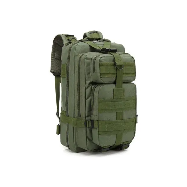 Rucsac Militar, Zamo®, 5x Compartimente, 2x Buzunare Interioare, Material Impermeabil, Capacitate 30L, 43x24x20cm, Verde Army