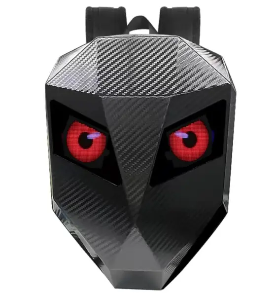 Rucsac motociclisti inteligent LED cu afisaj personalizabil control prin aplicatie lucios
