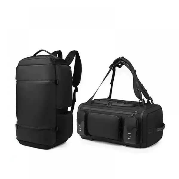 Rucsac multifuncional pentru calatorie OZUKO, port USB, antifurt, lacat TSA, full-impermeabil, buzunar pentru incaltaminte, reflectorizant, negru