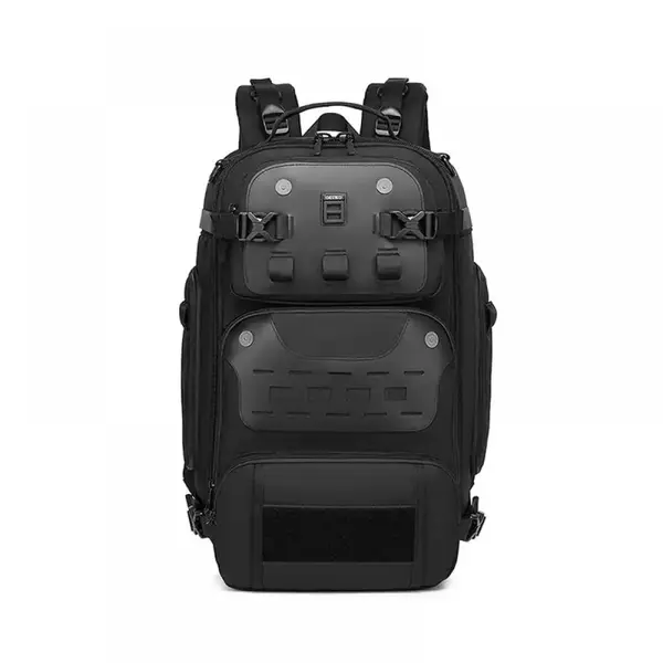 Rucsac multifunctional pentru calatorie, OZUKO, compatibil cu laptop 17.3 inch, impermeabil, anifurt, 35L, suport pentru chei si ochelari, negru