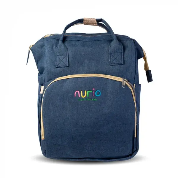 Rucsac Multifunctional pentru Scutece Bebelusi cu Patut Pliabil - Albastru - Nurio