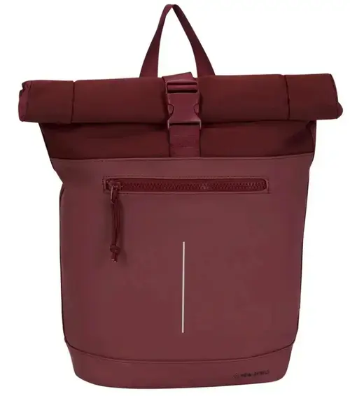 Rucsac NEW REBELS Bruce New york Rolltop, dimensiune 30 x 12 x 43 cm, Rosu