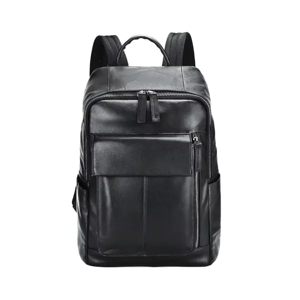 Rucsac pentru barbati, Valerian GT3324, piele naturala, Negru