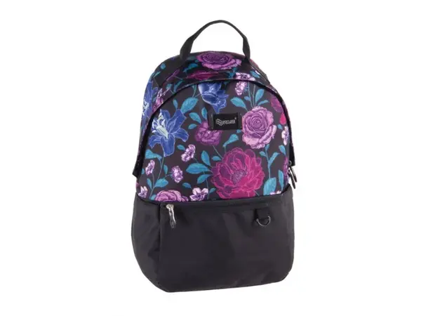 Rucsac scoala cu compartiment pentru laptop,model trandafiri,47x32x15 cm