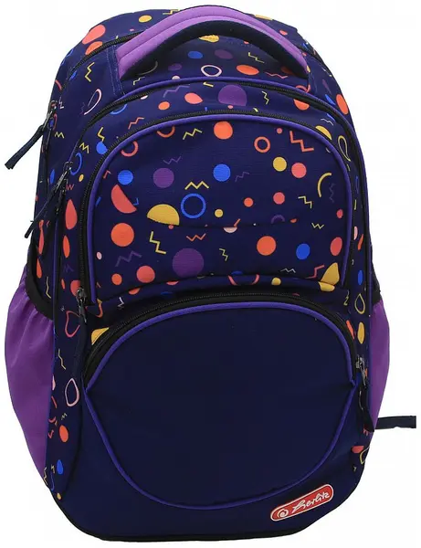 Rucsac școlar Herlitz Zipper Cube - Cosmic Shapes