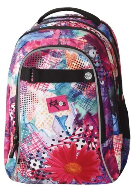 Rucsac școlar Kaos 2 în 1 - Collage, cu 4 compartimente
