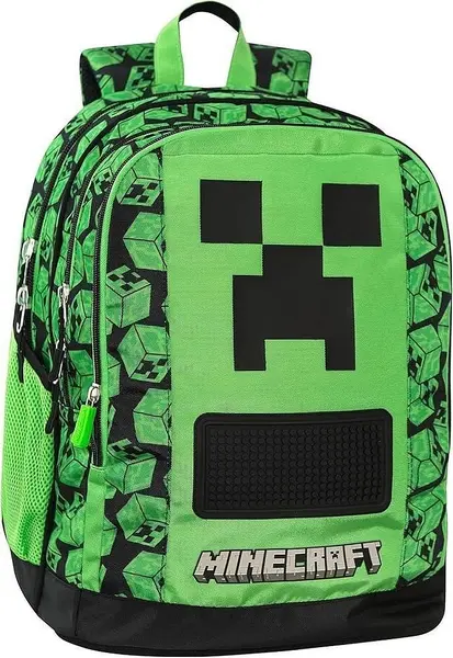 Rucsac școlar Panini Minecraft - Creepers, 3 compartimente