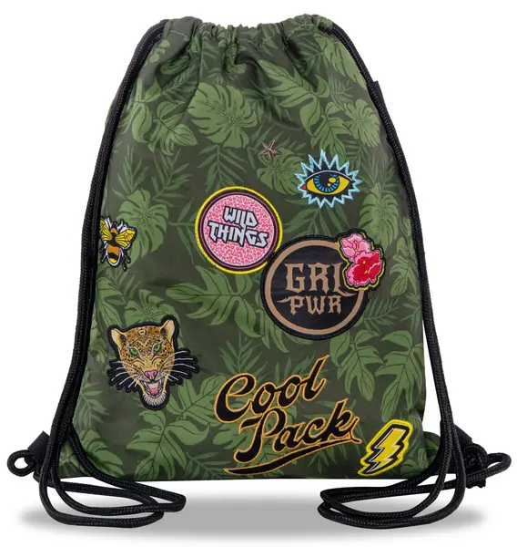 Rucsac sport cu siret Cool Pack Sprint Badges G - Verde