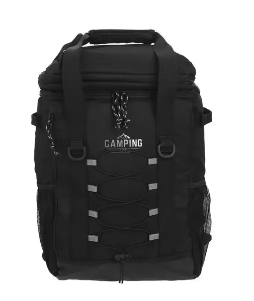 Rucsac termoizolant alimente si bauturi pentru drumetii,negru,32.5x18x47cm - 27L