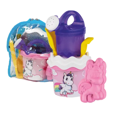 Rucsac Unicorn cu unelte pentru apa si nisip, galetusa si stropitoare incluse