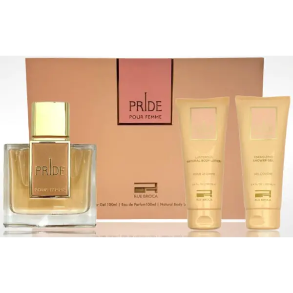 Rue Broca Pride Pour Femme Set cadou pentru Femei Volum EDP 100 + 100 ml loțiune de corp + 100 ml gel de duș