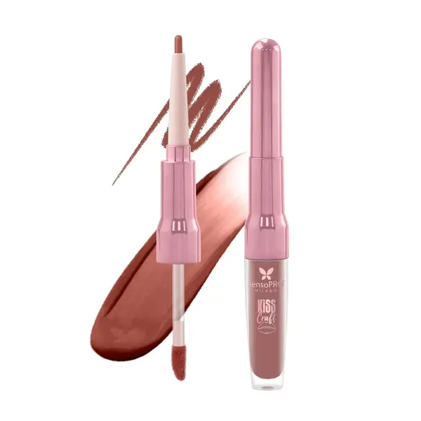 Ruj lichid si creion de buze 2in1 Kiss Craft SensoPRO Milano, Pink