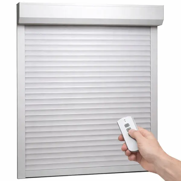 Rulou Exterior Aluminiu Alb cu Acționare Electrică și Telecomandă