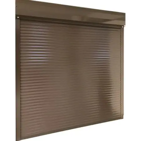 Rulou exterior aluminiu maro cu acționare manuală pentru ferestre
