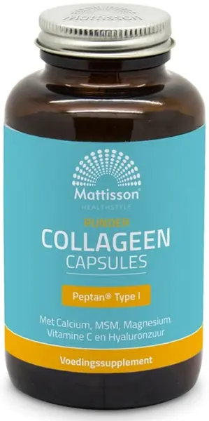 Runder Collagen Peptan Type I, 180 capsule, Mattisson Healthstyle