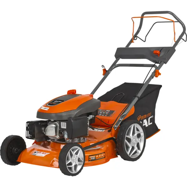 Ruris Masina de tuns gazon/iarba autopropulsata pe benzina Ruris Dac 120XLS, 161 CC, 4 timpi, 46 cm latime lucru, 5 trepte de taiere, inaltime taiere 25 - 65 mm, sac colector 55 L,functie de colectare/ evacuare spate/laterala/ mulcire, Portocaliu-Negru