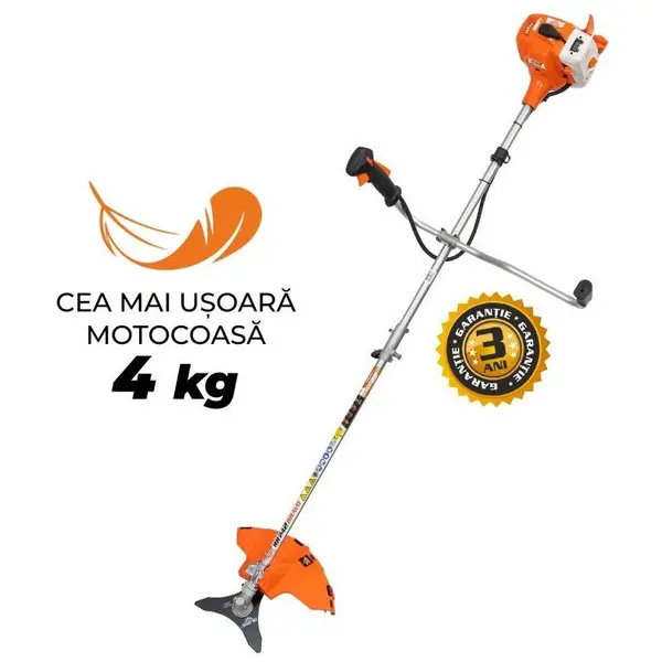 Ruris Motocoasa Ruris RR242 Bravo, 1 CP, 12000 rpm, Diametru de taiere 25.5 cm