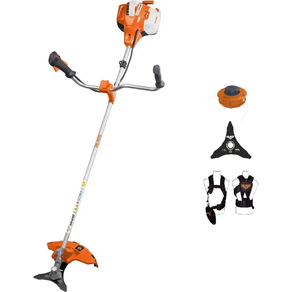 Ruris Motocoasa Ruris RR400, putere 2.8 CP, 41.2 cm3, 2 timpi, 255 mm latime taiere, pornire manuala, 1 l benzina, autocut, cutit cu 3 dinti