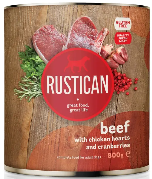 RUSTICAN Vită şi Inimi de Pui cu Merişoare