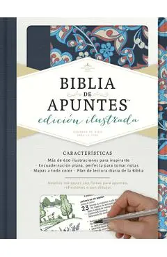 Rvr 1960 Biblia de Apuntes, Edici�n Ilustrada, Tela En Rosado Y Azul - B&h Espa�ol Editorial