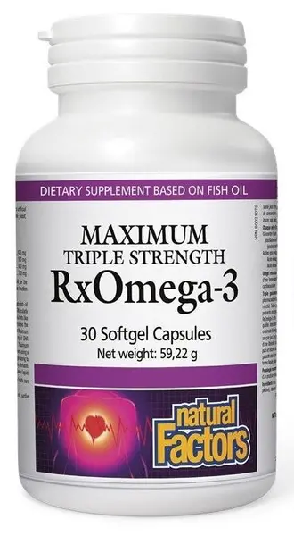 RxOmega-3 Maximum Triple Strength, 30 capsule moi, Natural Factors