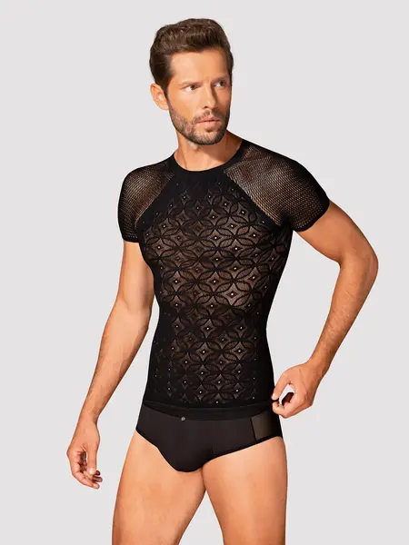 S/L - Tricou barbatesc cu maneca scurta T102 Negru