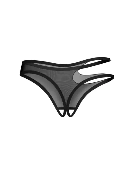 S/M - Chilot crotchless de culoare neagra cu design deosebit Chilot trendy