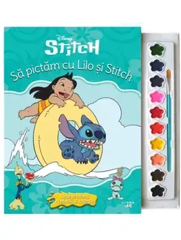 Sa pictam cu Lilo si Stitch. Carte de colorat cu pensula si acuarele. Disney Stitch/***