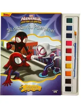 Sa pictam cu Paienjenel. Marvel. Paienjenelul si prietenii lui uimitori. Carte de colorat cu pensula si acuarele/***