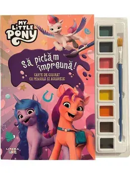 Sa pictam impreuna! Carte de colorat cu pensula si acuarele/***