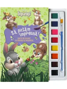 Sa pictam impreuna! Carte de colorat cu pensula si acuarele. Iepurasi/***