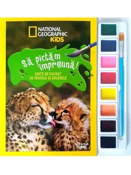 Sa pictam impreuna! Carte de colorat cu pensula si acuarele. National Geographic Kids/***