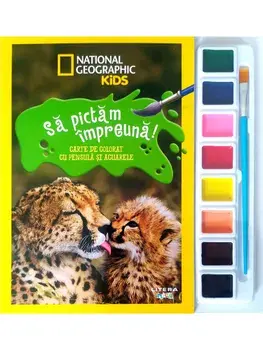Sa pictam impreuna! Carte de colorat cu pensula si acuarele. National Geographic Kids/***
