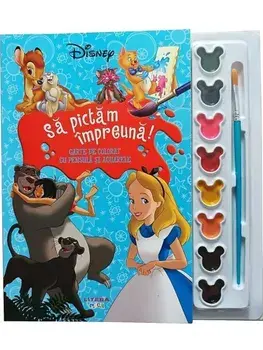 Sa pictam impreuna! Carte de colorat cu pensule si acuarele/***