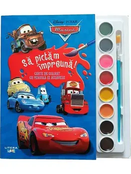 Sa pictam impreuna! Carte de colorat cu pensule si acuarele. Masini/***