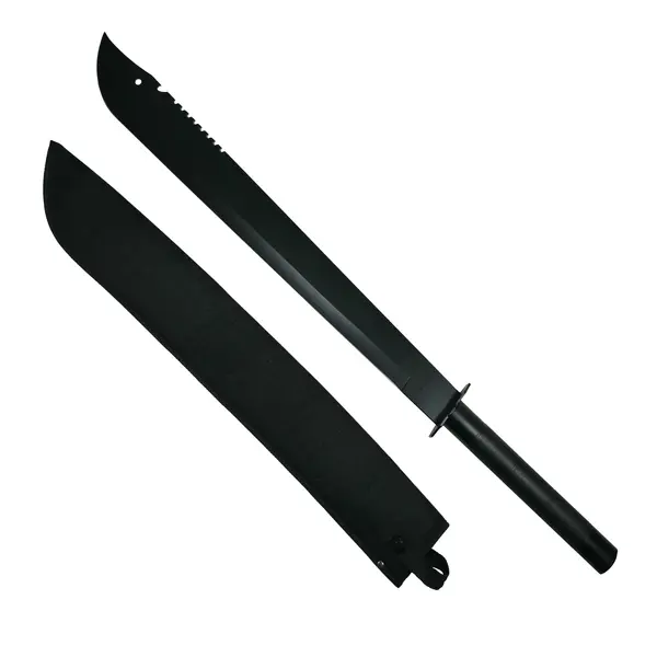 Sabie de vanatoare DEPOX , Ninja Blade, maner metal, 83 cm, negru, teaca inclusa