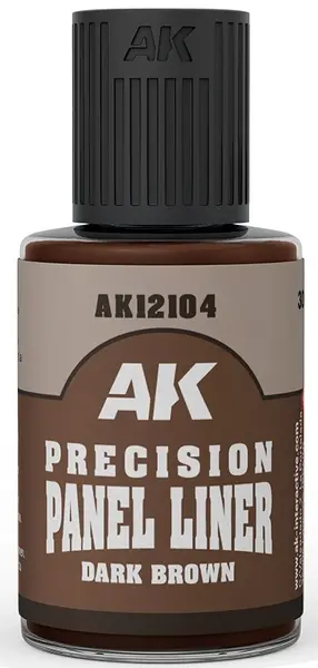 Șablon de contur pentru panouri AK Interactive - Precision Paneliner: Dark Brown (30 ml) (AK12104)
