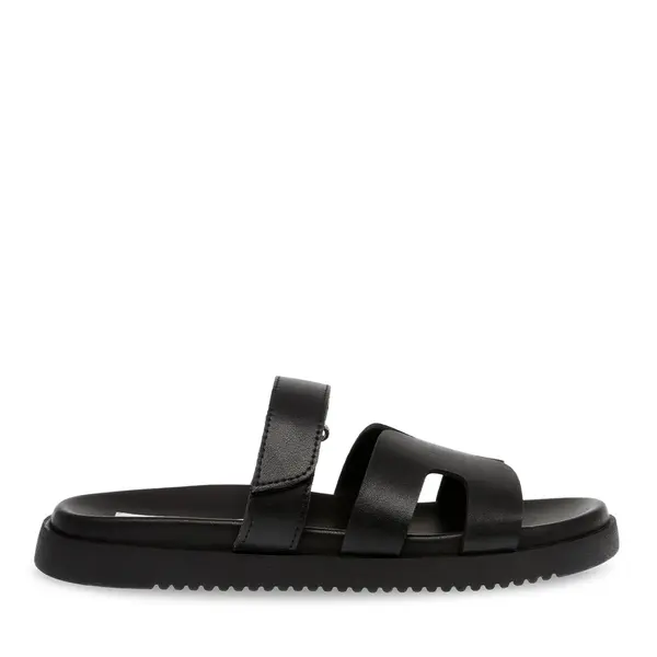 Saboți bărbați Steve Madden negri din piele 1479BSTMANUN