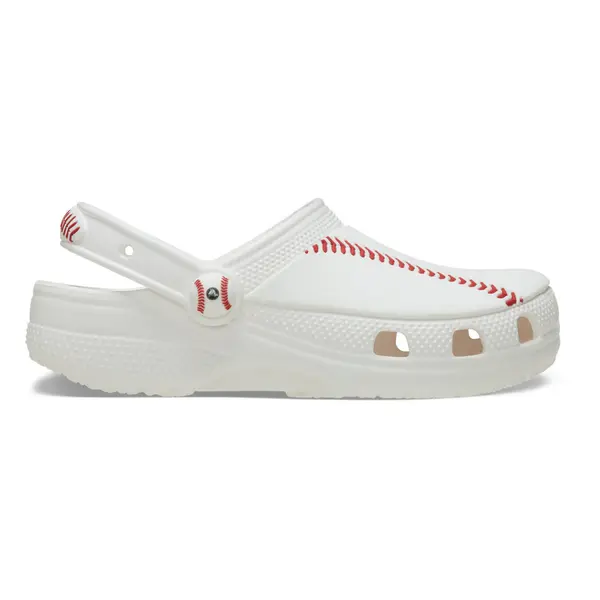 Saboti Crocs Classic Toddler Baseball Clog Alb - White